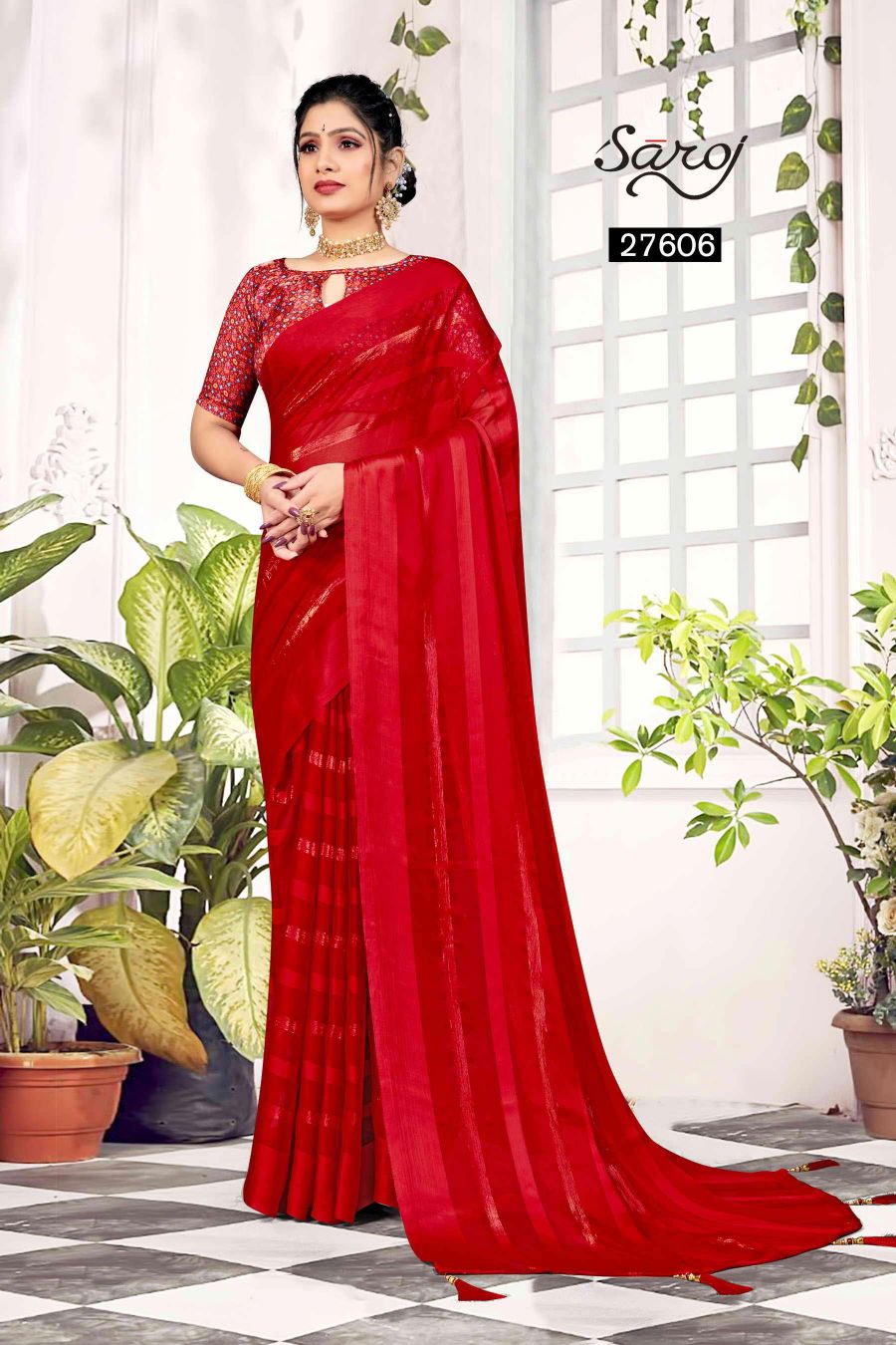 Sneh Milan By Saroj Chiffon Sarees Catalog